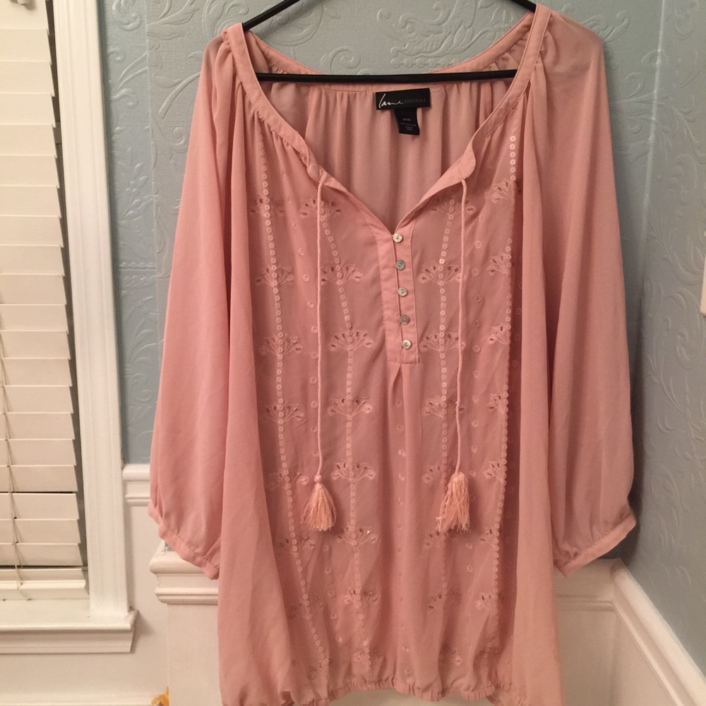 Beautiful sheer pink blouse 26/28